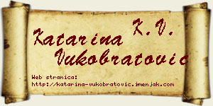 Katarina Vukobratović vizit kartica
